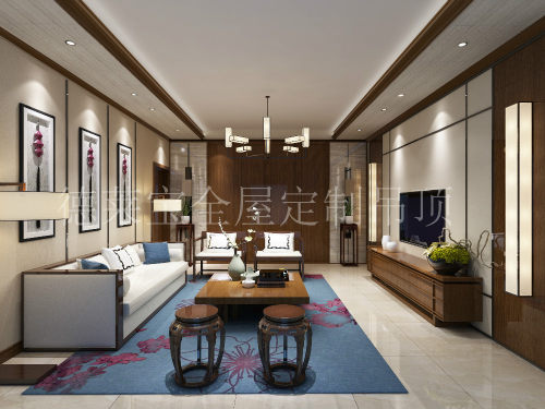 竹木纤维-中式客厅