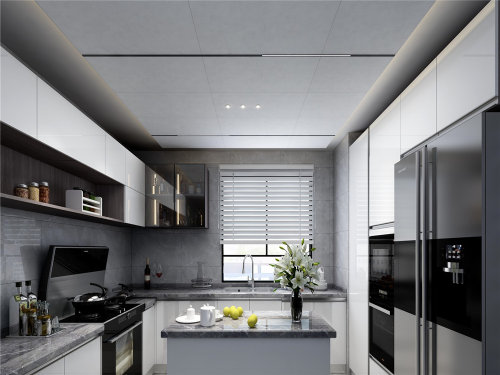 现代-铝大板厨房