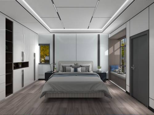 現代-臥室頂墻定制大板
