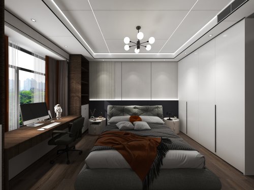 現代-臥室頂墻整裝
