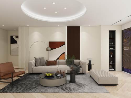 现代中式-客厅背景墙