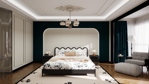 美式简约-卧室背景墙